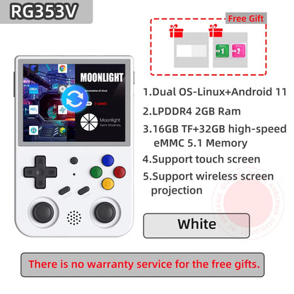 ANBERG353VS Retro Handheld Game Linux System Built- in 4452 Games RG353V Emulator Handheld Console RK3566 Supports Hdmi-Tv-Out