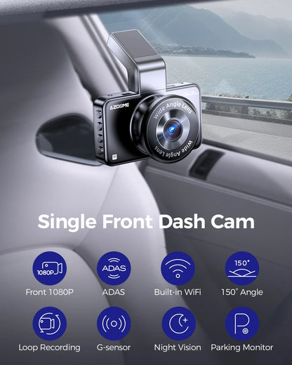 Dash Cam M17 1080P Front Cam Built-In ADAS GPS Car Camera 24H Parking Monitor Night Vision Car DVR WIFI APP 150°FOV