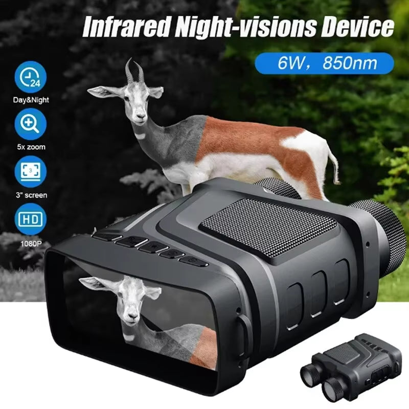 R12 5X Zoom Digital Infrared Night Vision Binocular Telescope for Hunting Camping Professional 300M Night Vision Device